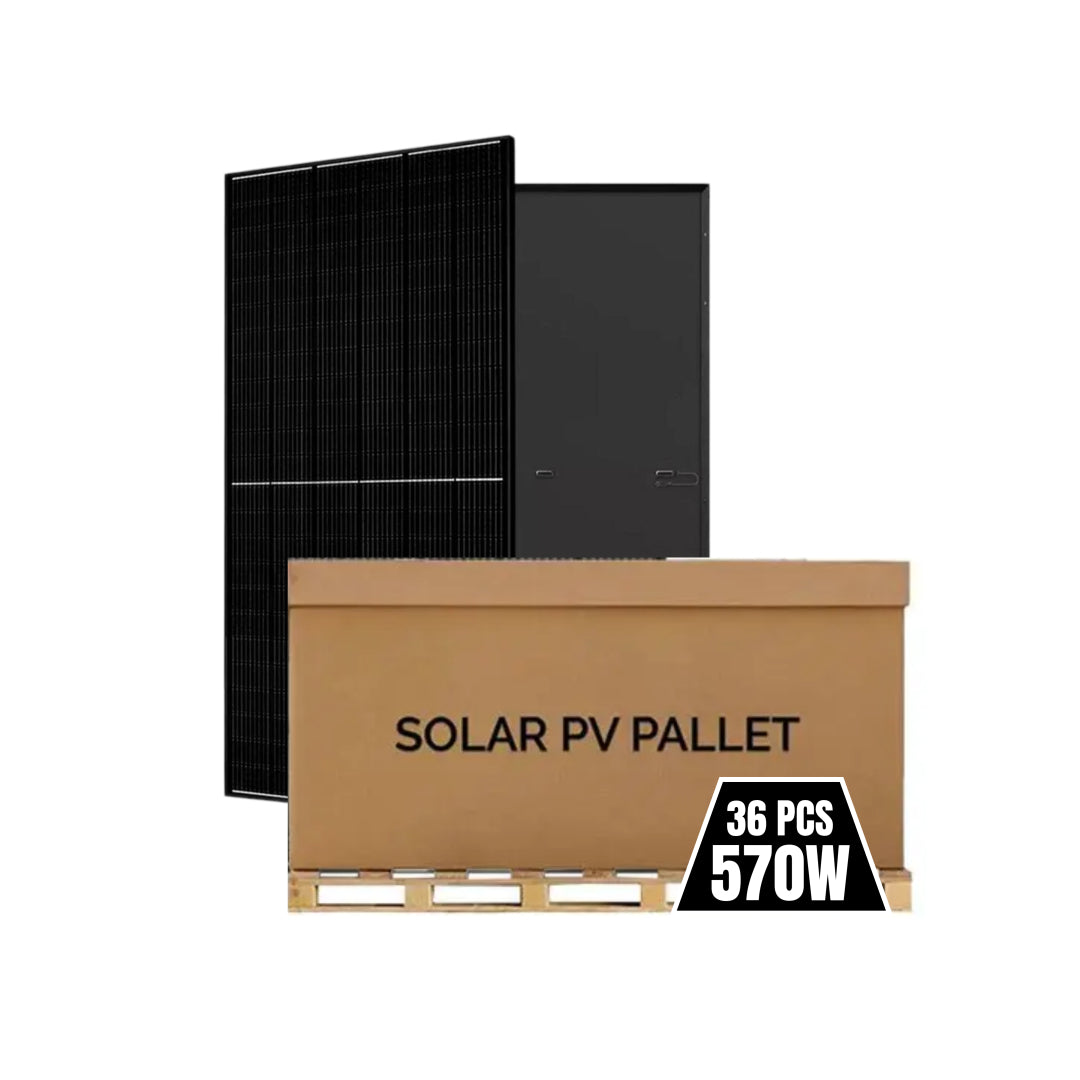 Hybrid Solar Bundle 12kw Inverter + 2x15.36 LifePO4 Battery + 24x570W Bifacial Panel